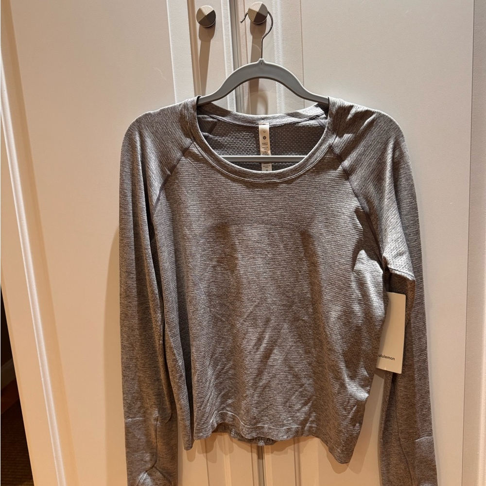 Lululemon Athletica Gray Crop Hoodie Relaxed Fit